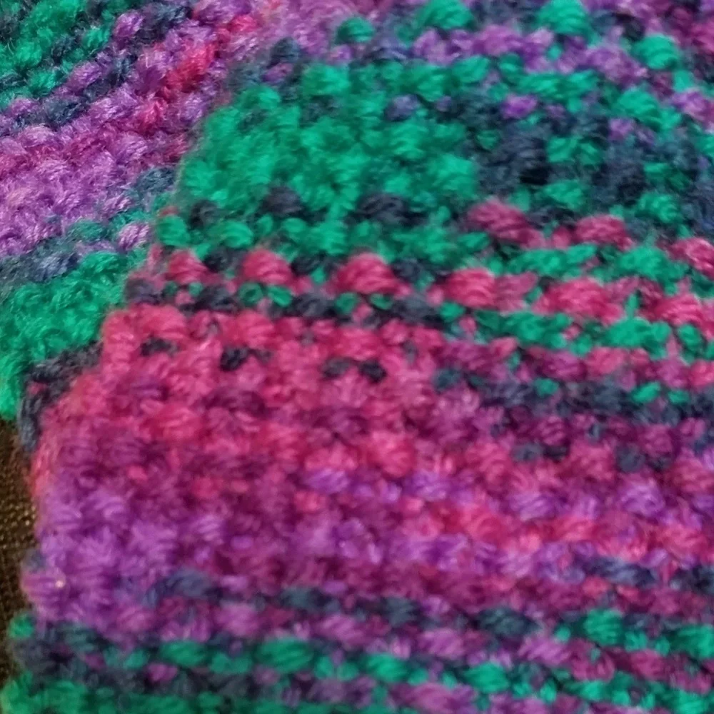 Copy - Hand Knit Vibrant Color Muffler/ Scarf